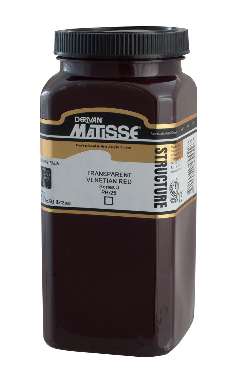 MATISSE STRUCTURE ACRYLIC 500 ML SR 3 TRANSPARENT VENETIAN RED 1M5TVR