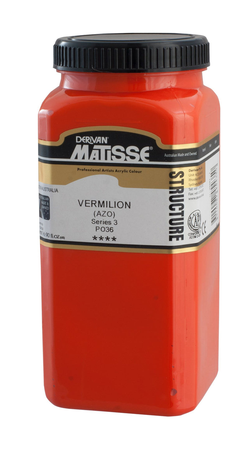 MATISSE STRUCTURE ACRYLIC 500 ML SR 3 VERMILION 1M5V