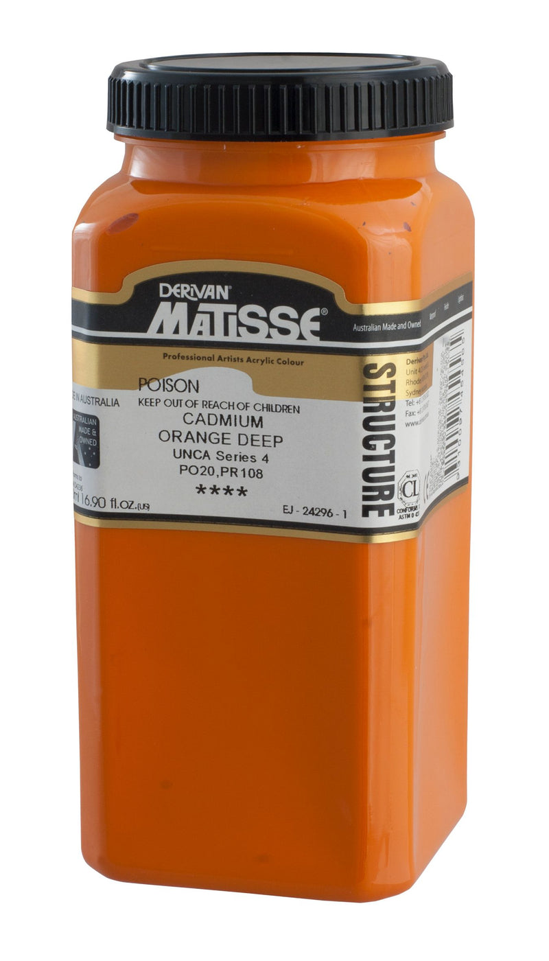 MATISSE STRUCTURE ACRYLIC 500 ML SR 4 CADMIUM ORANGE DP 1M5COD