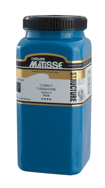 MATISSE STRUCTURE ACRYLIC 500 ML SR 4 COBALT TURQUOISE 1M5CTU