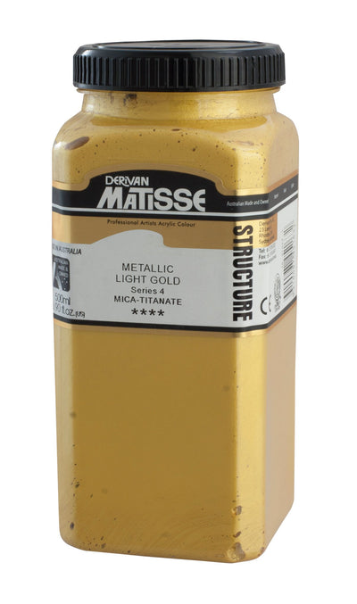 MATISSE STRUCTURE ACRYLIC 500 ML SR 4 METALLIC LIGHT GOLD 1M5MLGO