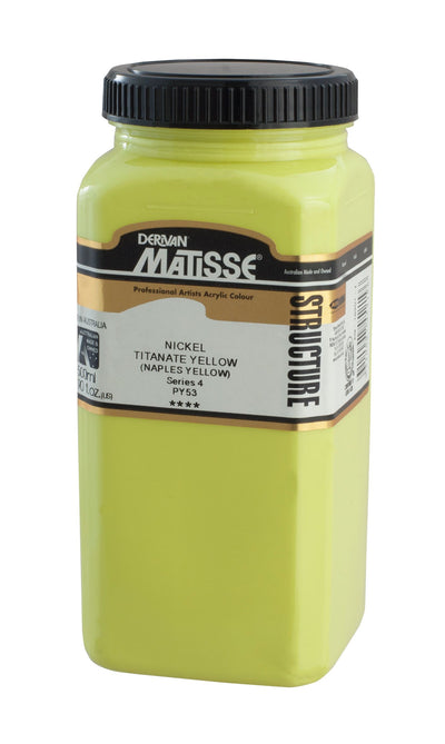 MATISSE STRUCTURE ACRYLIC 500 ML SR 4 NICKEL TITANATE YELLOW 1M5NY