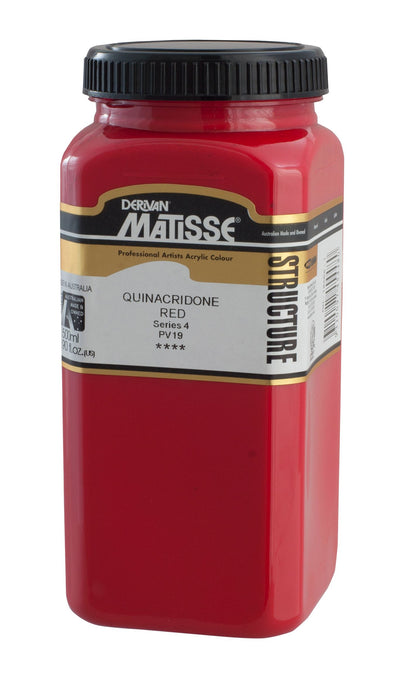 MATISSE STRUCTURE ACRYLIC 500 ML SR 4 QUINACRIDONE RED 1M5QRR