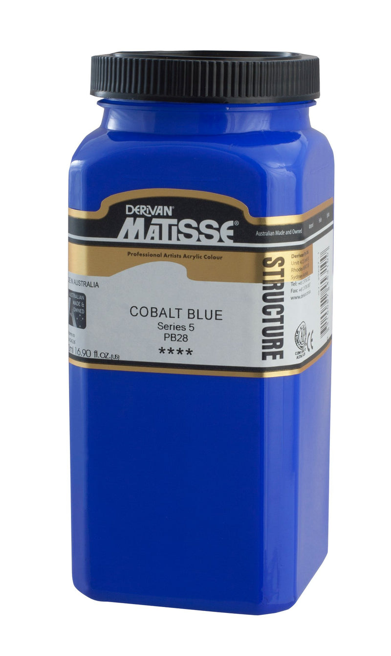 MATISSE STRUCTURE ACRYLIC 500 ML SR 5 COBALT BLUE 1M5CBL