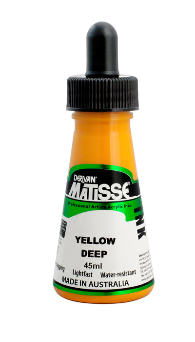 MATISSE ACRYLIC INK 45 ML YELLOW DEEP (1MI50YD)