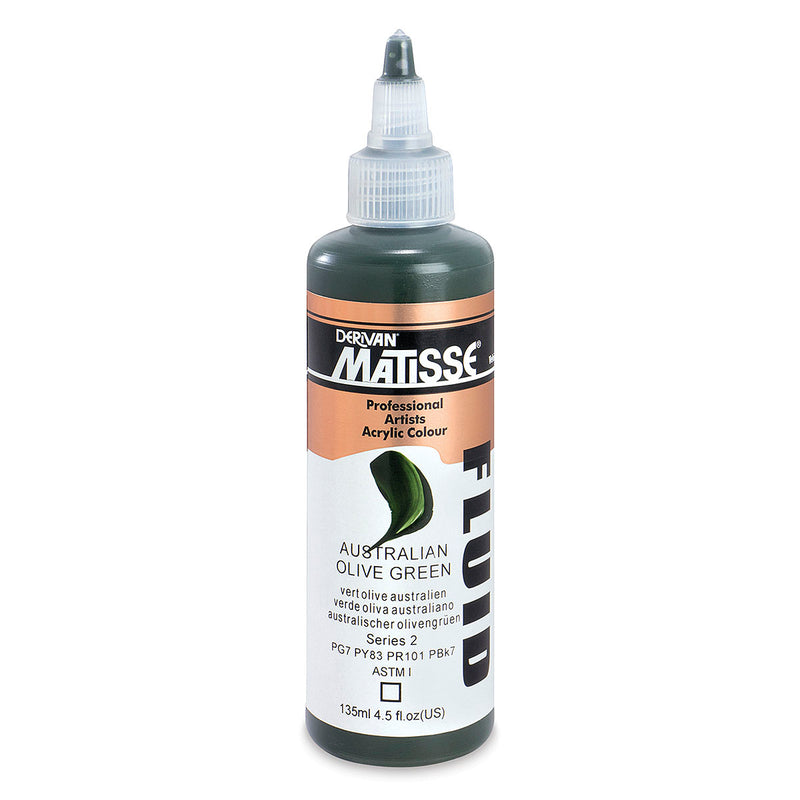 MATISSE FLUID ACRYLIC 135 ML SR 2 AUSTRALIAN OLIVE GREEN 1MFU35AOG