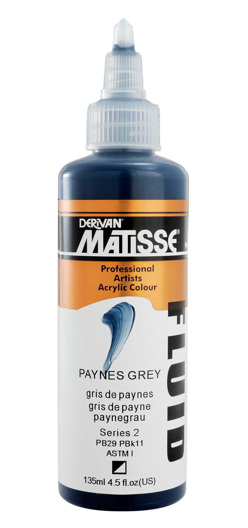 MATISSE FLUID ACRYLIC 135 ML SR 2 PAYNES GREY 1MFU35PGY