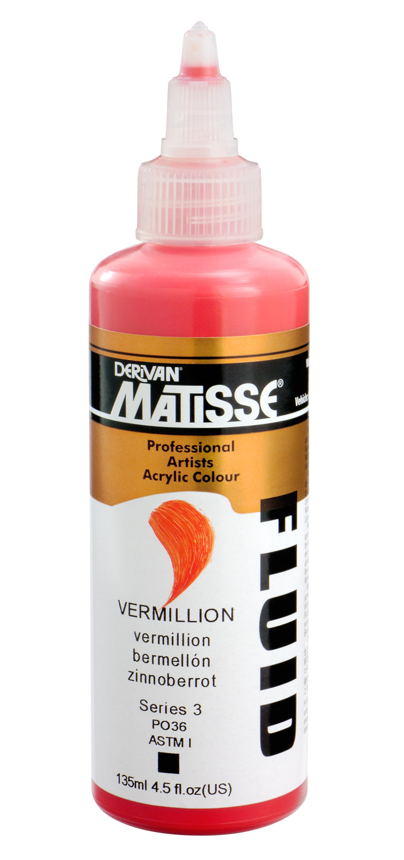 MATISSE FLUID ACRYLIC 135 ML SR 3 VERMILLION 1MFU35V