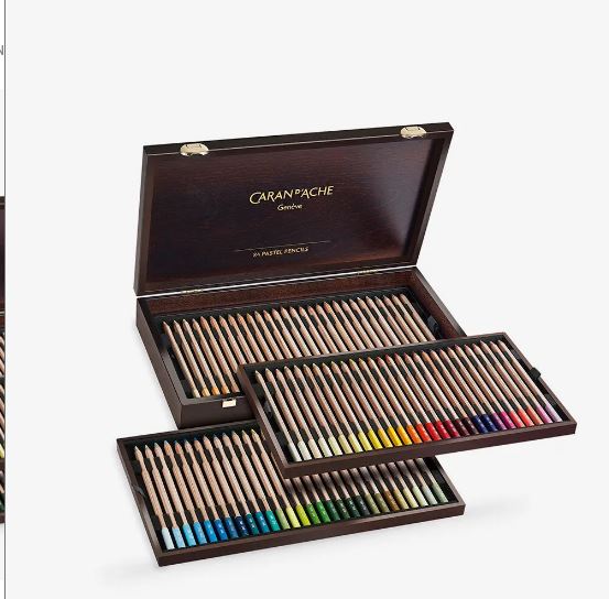 CARAN DACHE PASTEL PENCIL WOODEN BOX SET OF 84 (788.484)