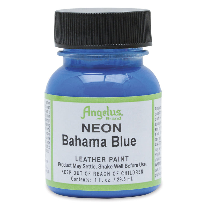 ANGELUS ACRYLIC LEATHER PAINT 29.5 ML NEON BAHAMA BLUE (72501131)