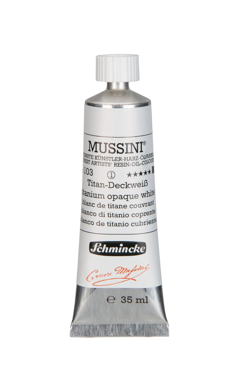 Schmincke Mussini Oil Colour 35 ML SR 1 Titanium Opaque White (103)