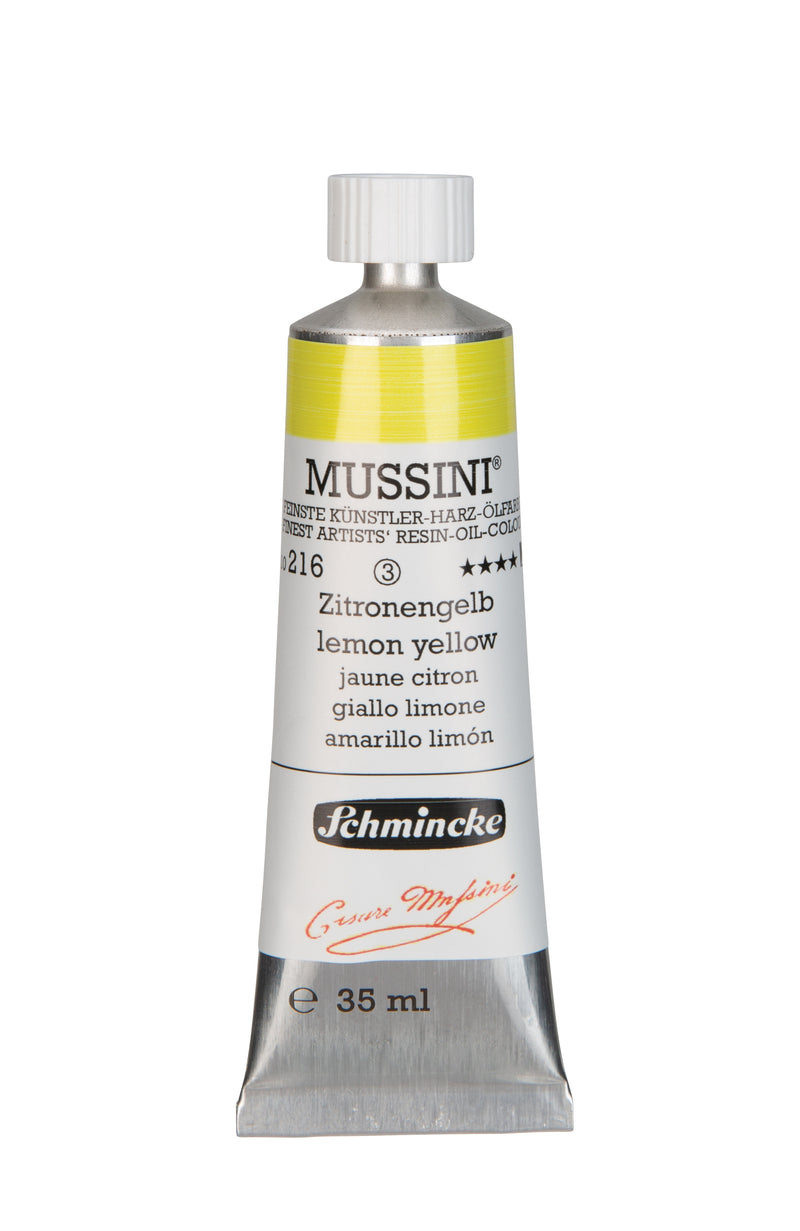 Schmincke Mussini Oil Colour 35 ML SR 3 Lemon Yellow (216)