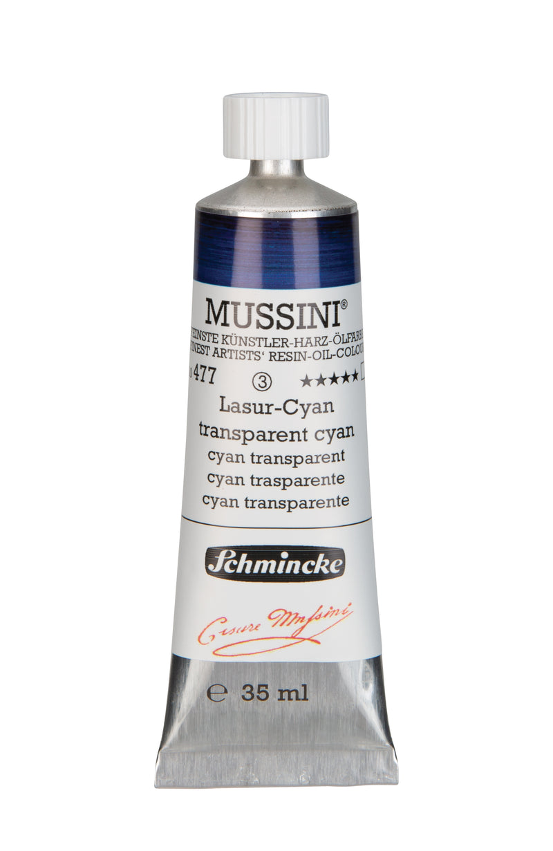 Schmincke Mussini Oil Colour 35 ML SR 3 Transparent Cyan (477)