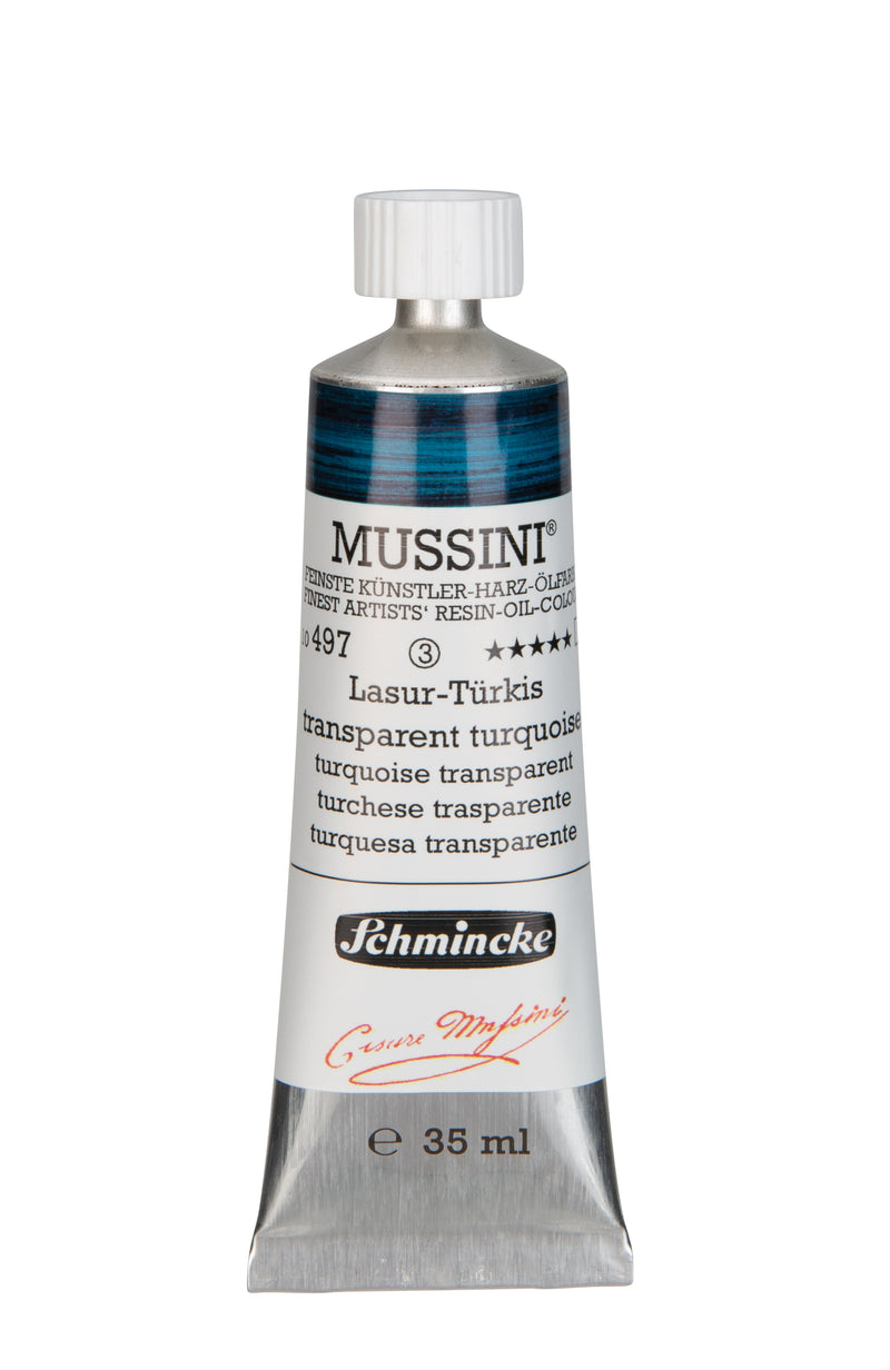 Schmincke Mussini Oil Colour 35 ML SR 3 Transparent Turquoise (497)