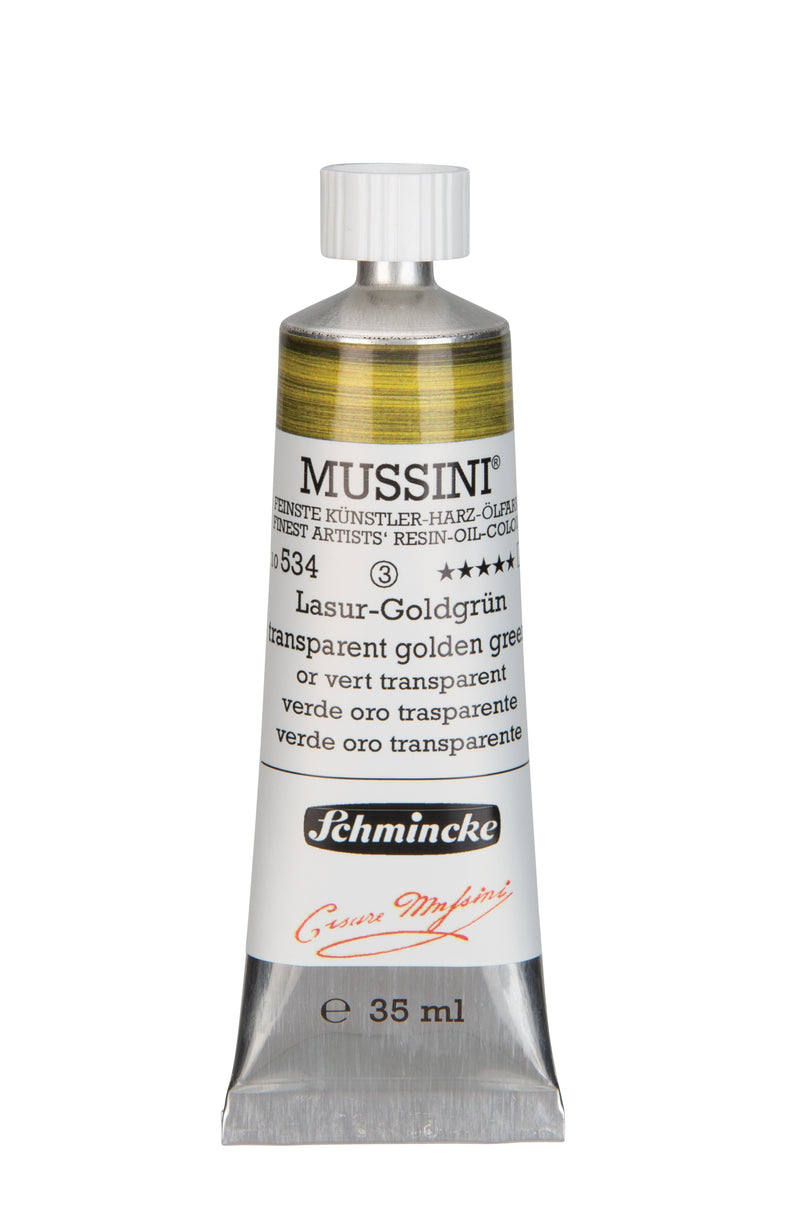 Schmincke Mussini Oil Colour 35 ML SR 3 Transparent Golden Green (534)