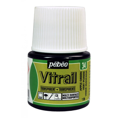 PEBEO VITRAIL GLASS COLOR 45 ML 34 APPLE GREEN  (050-034)