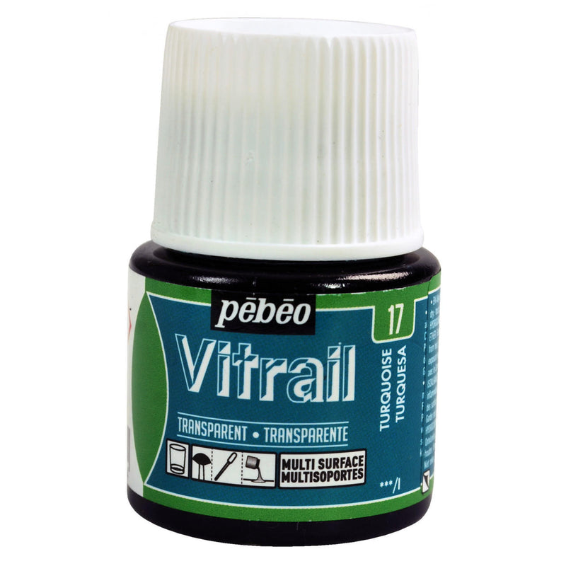 PEBEO VITRAIL GLASS COLOR 45 ML 45 ML 17 TURQUOISE  (050-017)