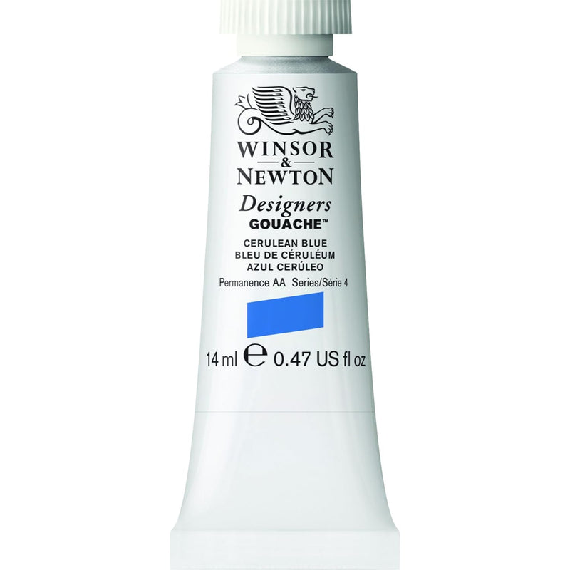 WINSOR & NEWTON DESIGNERS GOUACHE COLOUR 14 ML SR 4 CERULEAN BLUE (605137)