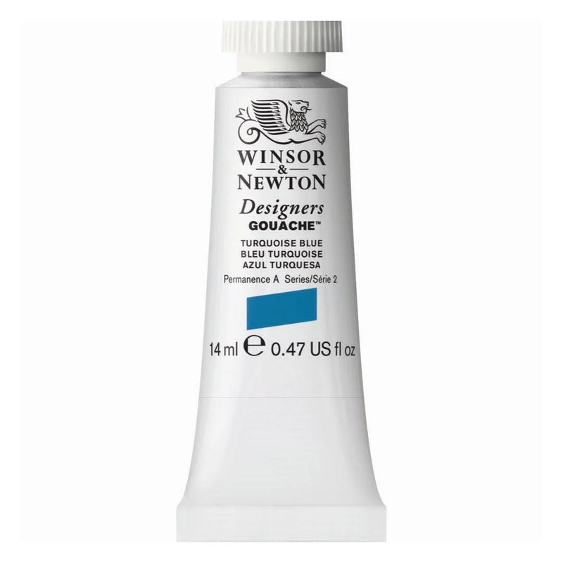 WINSOR & NEWTON DESIGNERS GOUACHE COLOUR 14 ML SR 2 TURQUOISE BLUE (605656)