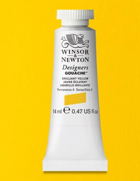 WINSOR & NEWTON DESIGNERS GOUACHE COLOUR 14 ML SR 3 BRILLIANT YELLOW (605055)