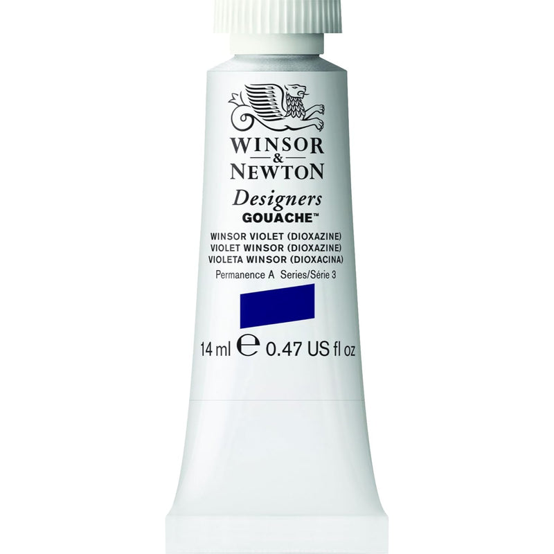 WINSOR & NEWTON DESIGNERS GOUACHE COLOUR 14 ML SR 3 WINSOR VIOLET DIOXAZINE (605733)