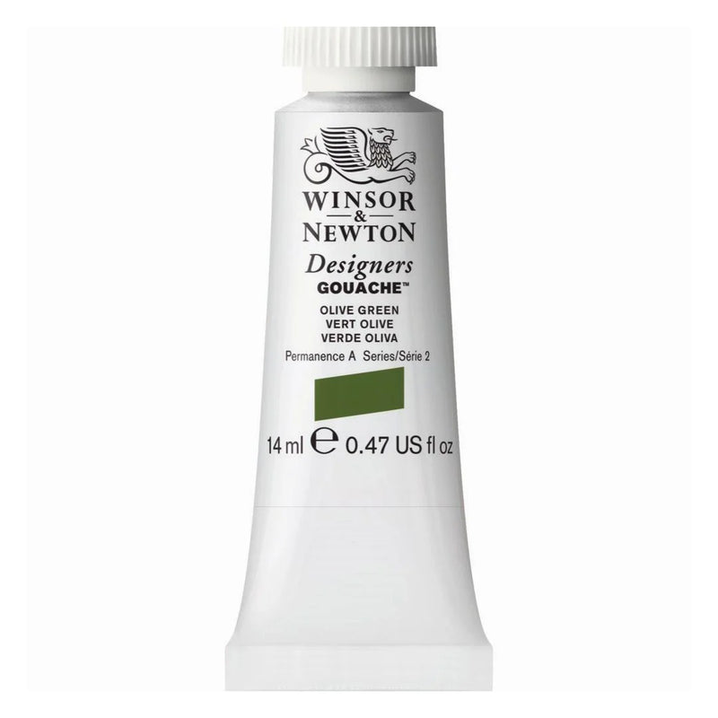 WINSOR & NEWTON DESIGNERS GOUACHE COLOUR 14 ML SR 2 OLIVE GREEN (605447)