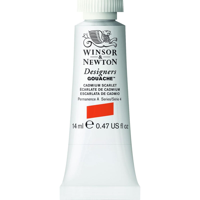 WINSOR & NEWTON DESIGNERS GOUACHE COLOUR 14 ML SR 4 CADMIUM SCARLET (605106)