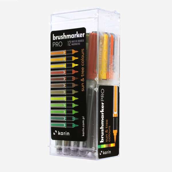 KARIN PRO BRUSH MARKER SUN AND TREE COLOUR SET OF 12 (27C3)