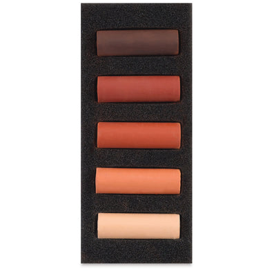 REMBRANDT SOFT PASTEL HALF STICK SET OF 5 BURNT SIENNA (31820528)