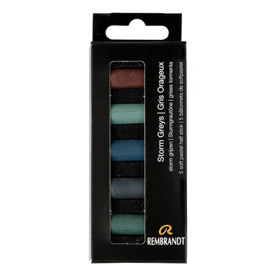 REMBRANDT SOFT PASTEL HALF STICK SET OF 5 STORM GREYS (31820530)