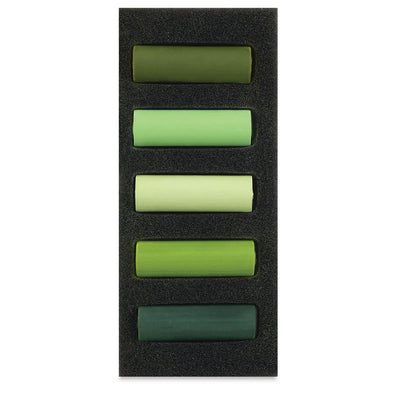 REMBRANDT SOFT PASTEL HALF STICK SET OF 5 LUSH GREEN (31820526)