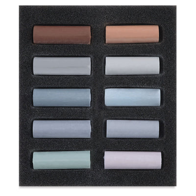 REMBRANDT SOFT PASTEL HALF STICK SET OF 10 GREY TONES (31821010)