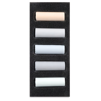 REMBRANDT SOFT PASTEL HALF STICK SET OF 5 LIGHT GREYS (31820531)