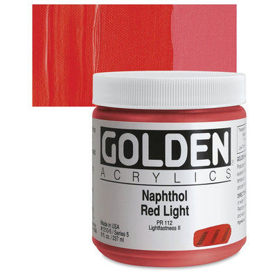 GOLDEN HEAVY BODY ACRYLIC COLOUR 237 ML SR 5 NAPHTHOL RED LIGHT (0001210-5)