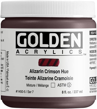 GOLDEN HEAVY BODY ACRYLIC COLOUR 237 ML SR 7 HIST. ALIZARIN CRIMSON HUE (0001450-5)