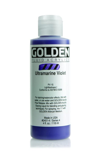 GOLDEN FLUID ACRYLIC COLOUR 118 ML SR 4 ULTRAMARINE VIOLET (0002401-4)