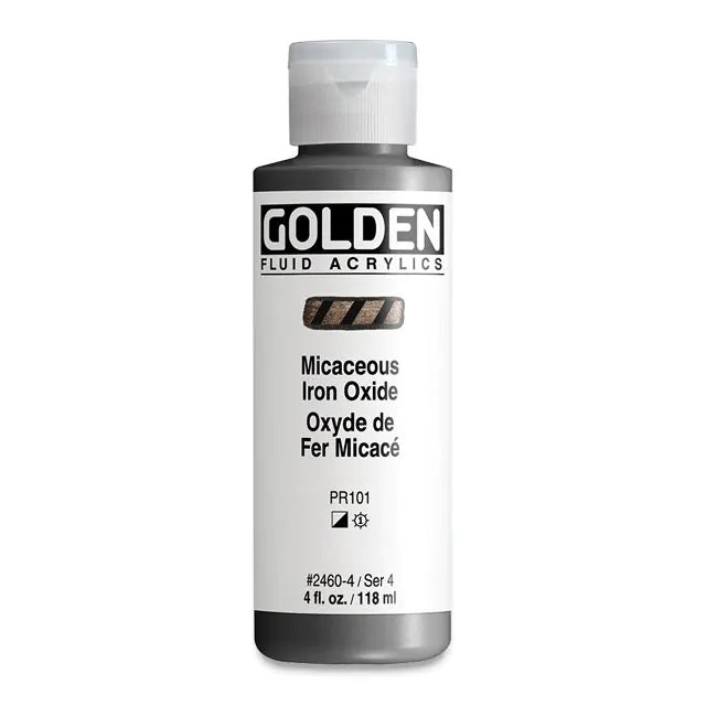 GOLDEN FLUID ACRYLIC COLOUR 118 ML SR 4 IRID MICACEOUS IRON OXIDE (0002460-4)