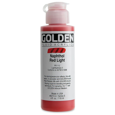 GOLDEN FLUID ACRYLIC COLOUR 118 ML SR 5 NAPHTHOL RED LIGHT (0002210-4)