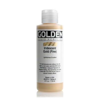 GOLDEN FLUID ACRYLIC COLOUR 118 ML SR 6 IRIDESCENT GOLD FINE (0002453-4)