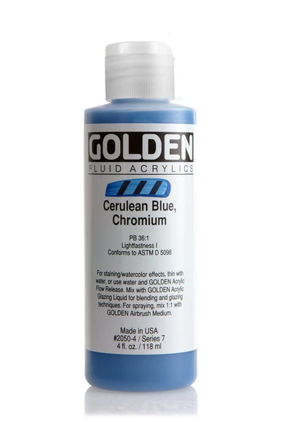 GOLDEN FLUID ACRYLIC COLOUR 118 ML SR 7 CERULEAN BLUE CHROMIUM (0002050-4)