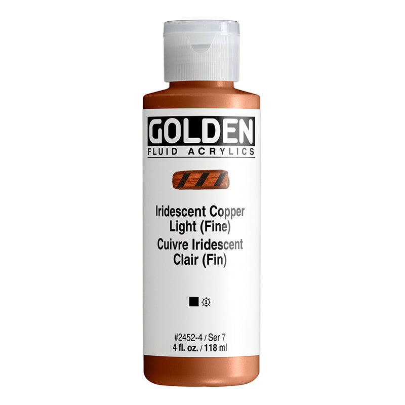 GOLDEN FLUID ACRYLIC COLOUR 118 ML SR 7 IRIDESCENT COPPER LIGHT FINE (0002452-4)