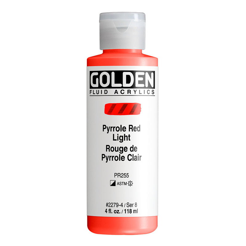 GOLDEN FLUID ACRYLIC COLOUR 118 ML SR 8 PYRROLE RED LIGHT (0002279-4)