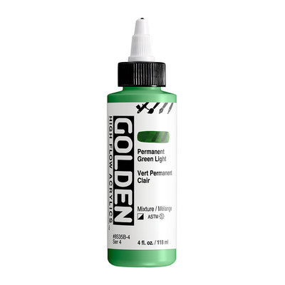 GOLDEN HIGH FLOW ACRYLIC COLOUR 118 ML SR 4 PERMANENT GREEN LIGHT (0008535-4)