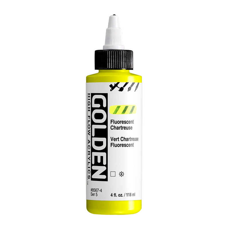 GOLDEN HIGH FLOW ACRYLIC COLOUR 118 ML SR 5 FLUORESCENT CHARTREUSE (0008567-4)