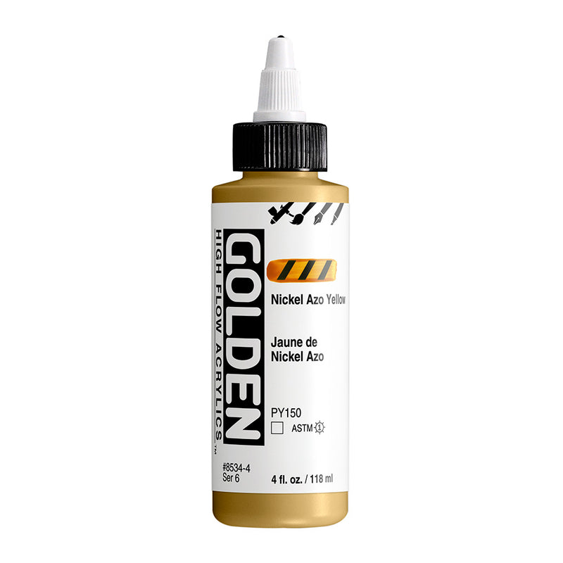 GOLDEN HIGH FLOW ACRYLIC COLOUR 118 ML SR 6 NICKEL AZO YELLOW (0008534-4)