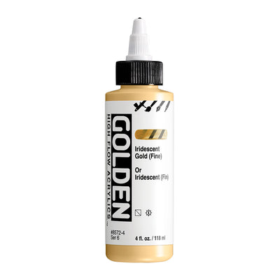 GOLDEN HIGH FLOW ACRYLIC COLOUR 118 ML SR 6 IRIDESCENT GOLD FINE (0008572-4)