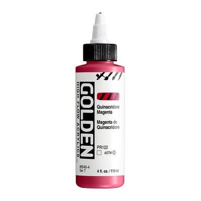 GOLDEN HIGH FLOW ACRYLIC COLOUR 118 ML SR 7 QUINACRIDONE MAGENTA (0008540-4)