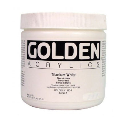 GOLDEN HEAVY BODY ACRYLIC COLOUR 473 ML SR 1 TITANIUM WHITE (0001380-6)