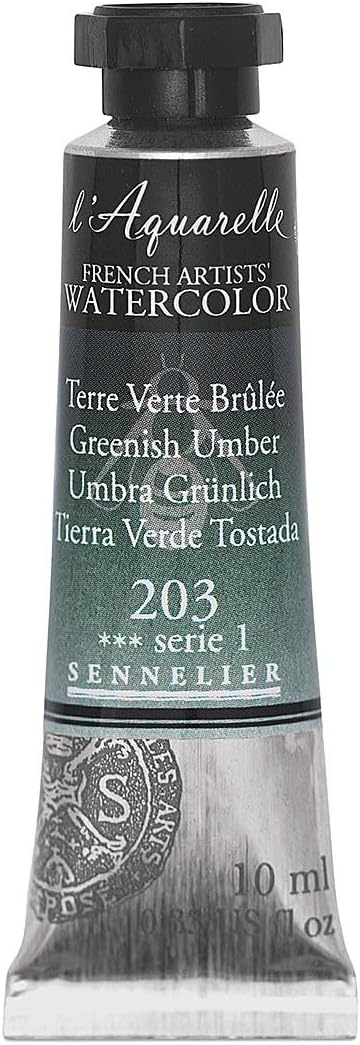 SENNELIER FRENCH ARTIST WATER COLOUR 10 ML SR 1 GREENISH UMBER (203)