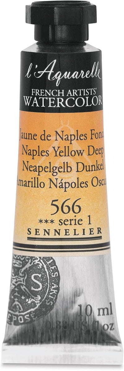 SENNELIER FRENCH ARTIST WATER COLOUR 10 ML SR 1 NAPLES YELLOW DEEP (566)